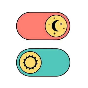 Slider Day Night Illustrazione stock