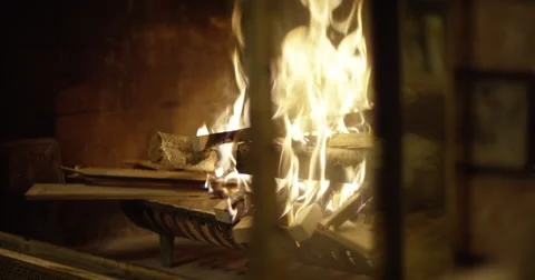 Slider to the Fireplace Stock Footage 56921969