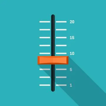 Slider flat icons Stock Illustration