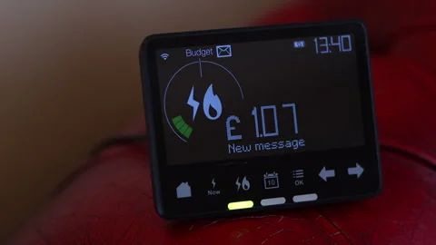 Slider footage of energy meter reader Stock Footage 256660161