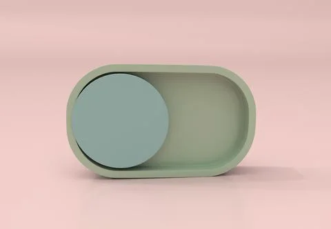 Slider icon, minimal 3d render illustration on pink background. Stock Illustration