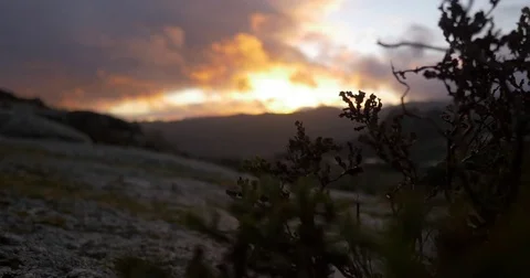 Slider landscape mountain sunset winter 2 Stock Footage 78242809