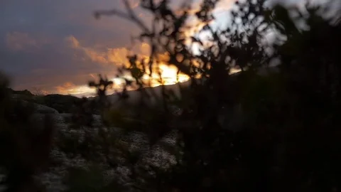 Slider monutain sunset winter Stock Footage 79997138