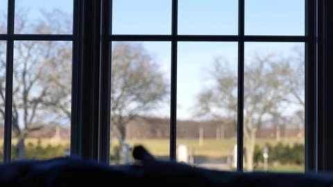 Slider move along large window outside view day light 動画素材 121073406