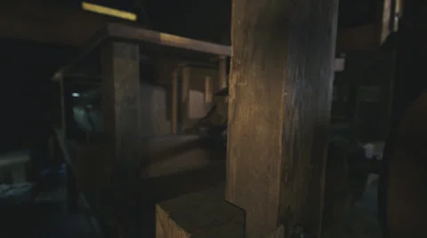 Slider from rotating drum to inside of corn mill. Stock Footage 39218041