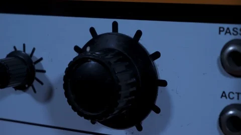 Slider Shot of Bass Amplifier Knobs 動画素材 115625215