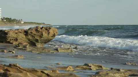 Slider shot of Beach Stock Footage 42578036
