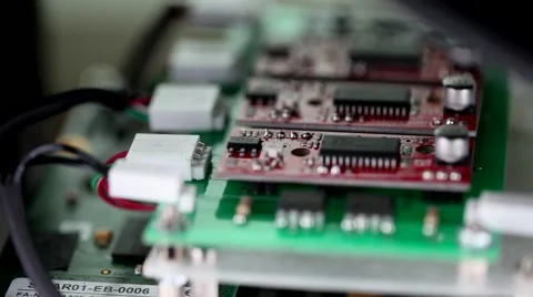 Slider shot of circuit board Stock Footage 65135560