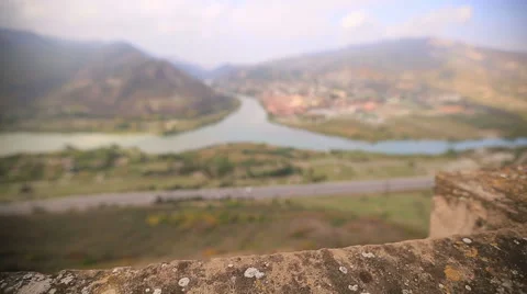 Slider shot from the Jvari Monastery Stock Footage 52848346