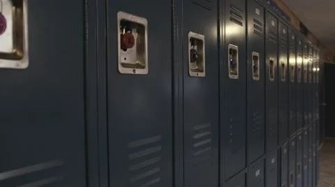 Slider shot of Lockers Stock Footage 65136202
