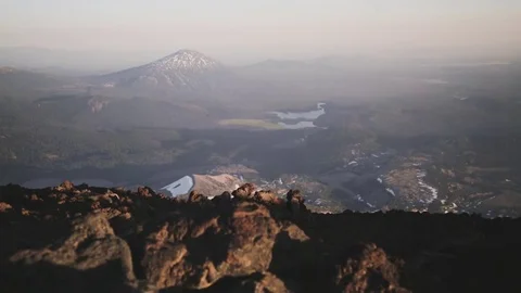 Slider Shot from Mountain Top Stock Footage 81532759