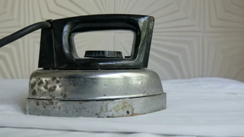Slider Shot Of An Old Rusty Iron Video stock 104298946