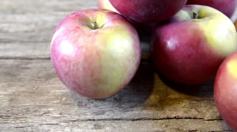 Slider shot right of apples Stock Footage 43121814
