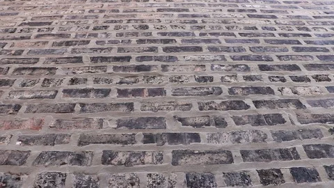 Slider Shot of Textured Brick Surface Stock Footage 115954645