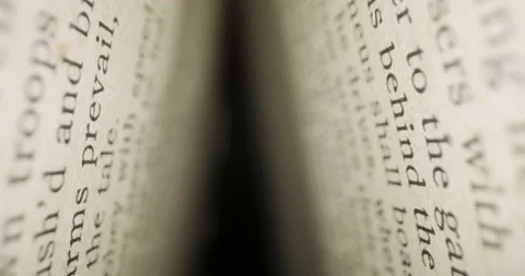 Slider shot through old vintage antique book pages Stock Footage 154144949