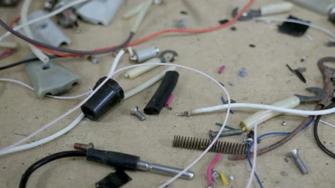 Slider Shot Of Workplace Electronics Engineer Stock Footage 99409812