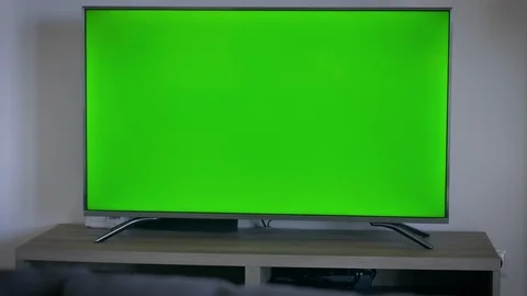 Slider Smooth Movement to Screen Tv With Green Screen Video stock 112772734