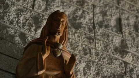 Slider of statue of Jesus close up 動画素材 125037622