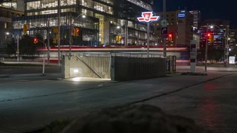 Slider Time-Lapse of a Subway Station in a Major City Stock Footage 204883049