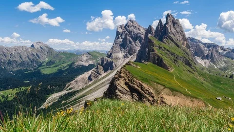 Slider timelapse shot of Seceda, Dolomites Stock Footage 91745903