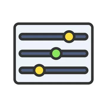 Slider Tool Icon Image. Stock Illustration