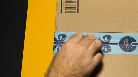 Slider view above new Amazon Cardboard box Vidéo 100820341