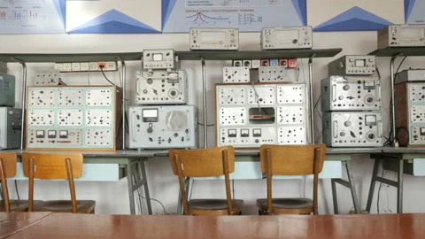 Slider View Of Analog Electrical Appliances For Measurements Stock Footage 99342889