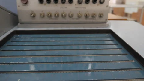 Slider View Of Knobs, Buttons On Lab Equipment Stock Footage 232853904