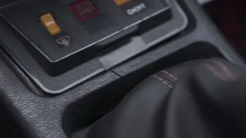 Slider View Of Old-Fashioned Car Radio. Footage. Car interior old classic. Vidéo 140052590