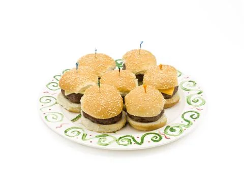 Sliders on a plate Stock Photos