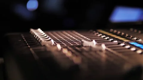 Sliders on the sound remote Stock Footage 172418608