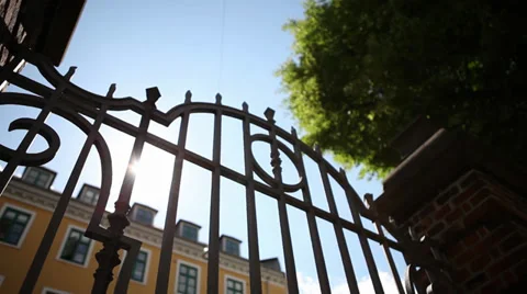 Slidershot of fence Stock Footage 39072849