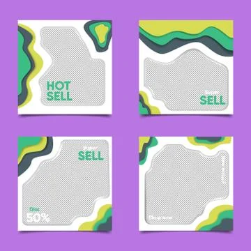 Slides abstract Unique Editable modern Social Media banner Template.Anyone ca Stock Illustration