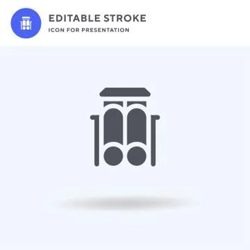 Slides icon vector, filled flat sign, solid pictogram isolated on white, logo Stock Illustration