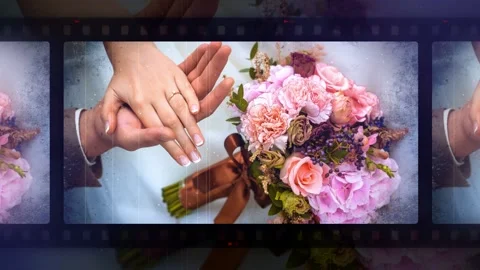 Slideshow in frames, 18 photos Stock After Effects