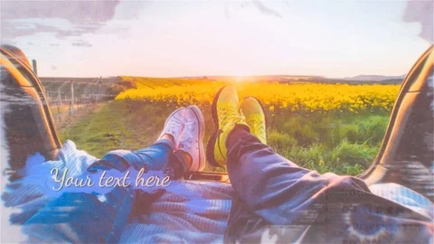 Slideshow Romantic Brush Stock After Effects