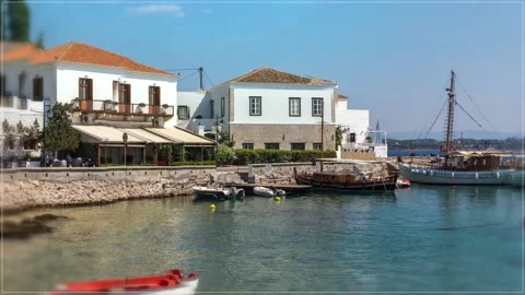 Slideshow travel presentation of Spetses island, Greece 스톡 동영상 139744701