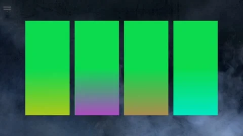 Slideshow ui with green screen layout in grid Stock Footage 323157831