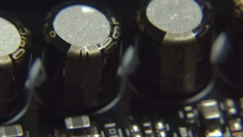 Slideshow videos of semiconductor PCB Close-up Pan LtoR Stock Footage 166171330