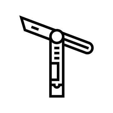 Sliding bevel carpenter accessory line icon vector illustration Stock Illustration