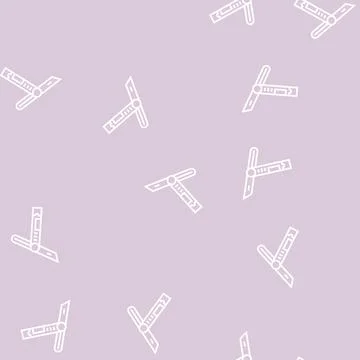 Sliding bevel carpenter accessory line seamless pattern Stock Illustration