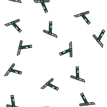 Sliding bevel carpenter accessory vector seamless pattern Stock Illustration