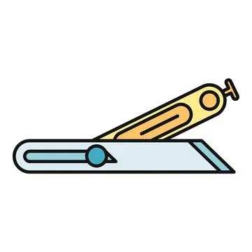 Sliding bevel t square carpentry angle tool icon Stock Illustration