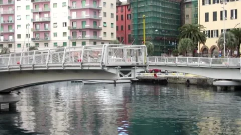 Sliding bridge in Savona Stock Footage 148235609