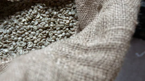Sliding Coffee Bean Shot Stock Footage 47544679