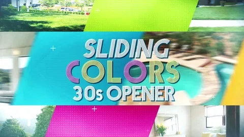 Sliding Colors 30s Opener - After Effects Template 스톡 After Effects