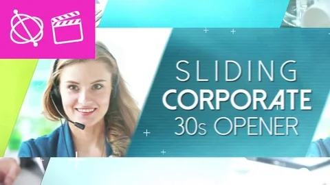 Sliding Corporate 30s Opener  Apple Motion and Final Cut Pro X Template After Effects stock