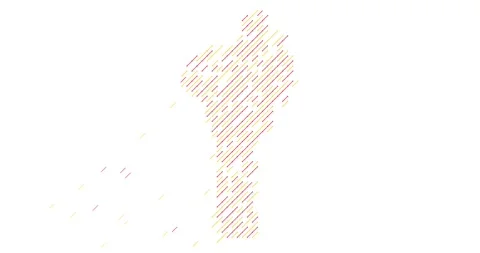 Sliding Diagonal Circles Build the Benin Map Outline Video stock 323442285