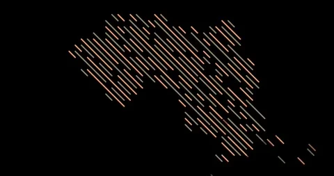 Sliding Diagonal Elements Create the Map of Guinea Stock Footage 324179185