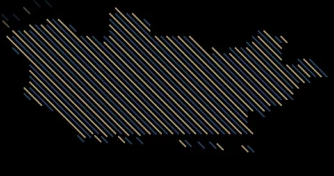 Sliding Diagonal Elements Create Mongolia Map Silhouette Stock Footage 327599372